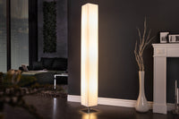 Moderne Design Stehlampe PARIS 160cm weiß Plissee Schirm Stehleuchte