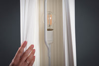 Moderne Design Stehlampe PARIS 160cm weiß Plissee Schirm Stehleuchte