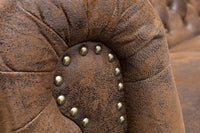 Design 3er Sofa CHESTERFIELD 200cm antik Federkern 3-Sitzer Loungesofa