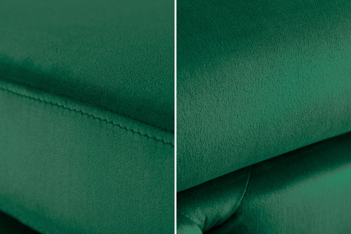 MODERN BAROCK Chesterfield Sitzhocker 92cm smaragdgrün Samt Fußhocker