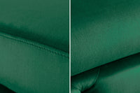 MODERN BAROCK Chesterfield Sitzhocker 92cm smaragdgrün Samt Fußhocker