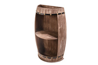 BODEGA Elegantes Regal 79cm natur Pinie halbes Weinfass Shabby Chic