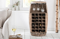 BODEGA Shabby Chic wine rack 97cm pine wine barrel for 24 bottles