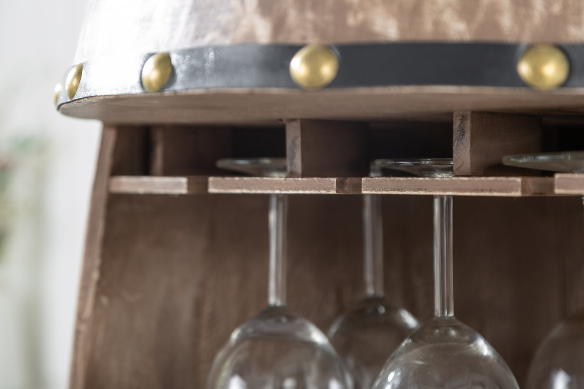 BODEGA Shabby Chic wine rack 97cm pine wine barrel for 24 bottles