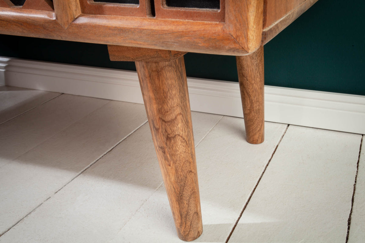 MARRAKESCH Solid highboard 120cm mango wood with boho style decoration