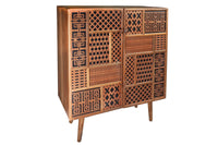 MARRAKESCH Solid highboard 120cm mango wood with boho style decoration