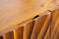 SCORPION Massives Highboard 120cm braun Mangoholz aufwendige 3D Schnitzereien