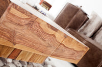 BOLT Massiver Design Couchtisch 70cm Sheesham stone finish Handarbeit