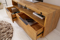 FINCA Solid TV lowboard 150cm natural recycled pine wood industrial design