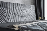 Design Bett SCORPION 180x200cm schwarz Mangoholz 3D Schnitzerei Massivholz Doppelbett