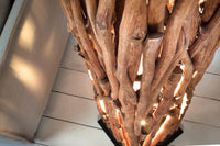 Handgefertigte Stehlampe NATURE ART 173cm aus Longan-Massivholz