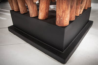 Handgefertigte Stehlampe NATURE ART 173cm aus Longan-Massivholz
