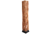 Handgefertigte Stehlampe NATURE ART 173cm aus Longan-Massivholz