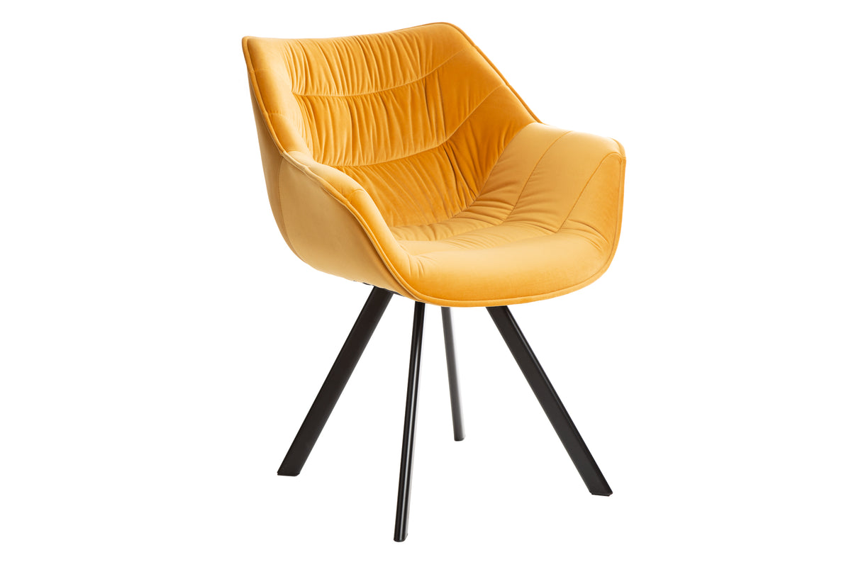 THE DUTCH COMFORT design chair velvet retro style with armrests