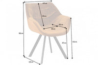 THE DUTCH COMFORT design chair velvet retro style with armrests