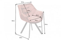THE DUTCH COMFORT design chair velvet retro style with armrests