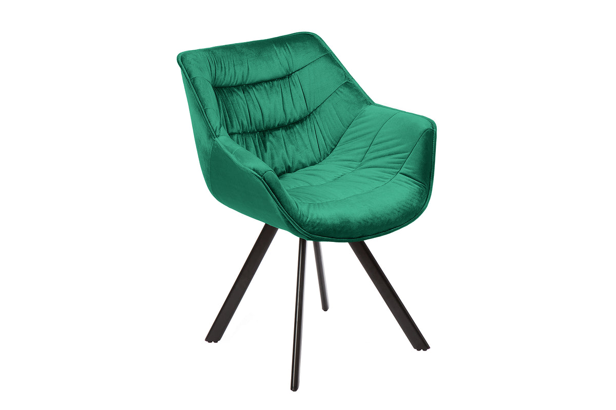 THE DUTCH COMFORT design chair velvet retro style with armrests