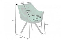 THE DUTCH COMFORT design chair velvet retro style with armrests