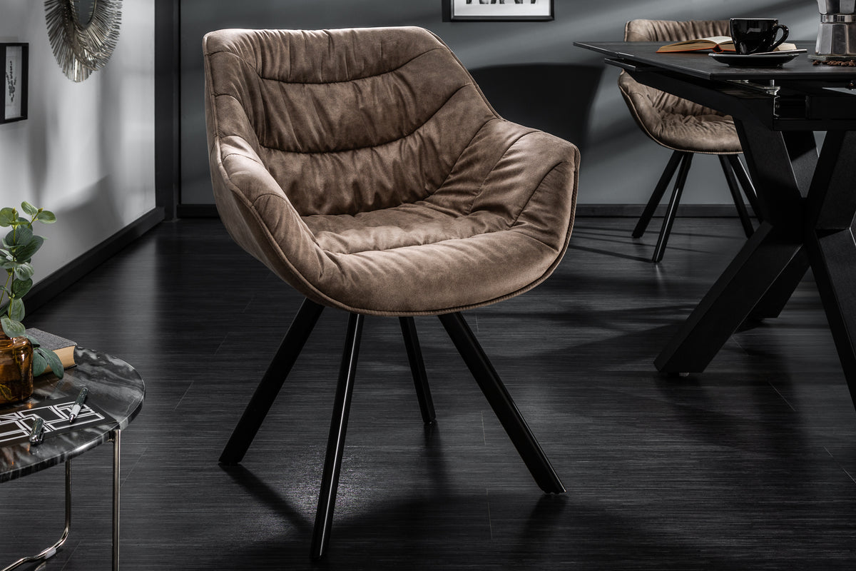 THE DUTCH COMFORT Design Stuhl Retro Stil mit Armlehnen