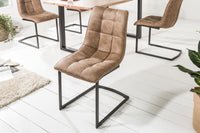 MIAMI Design Freischwinger Stuhl Metallgestell matt schwarz