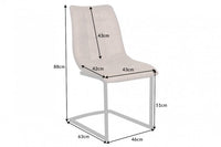 MIAMI Design Freischwinger Stuhl Metallgestell matt schwarz