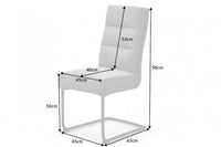 COMFORT Moderner Freischwinger Stuhl mit schwarzem Metall-Gestell