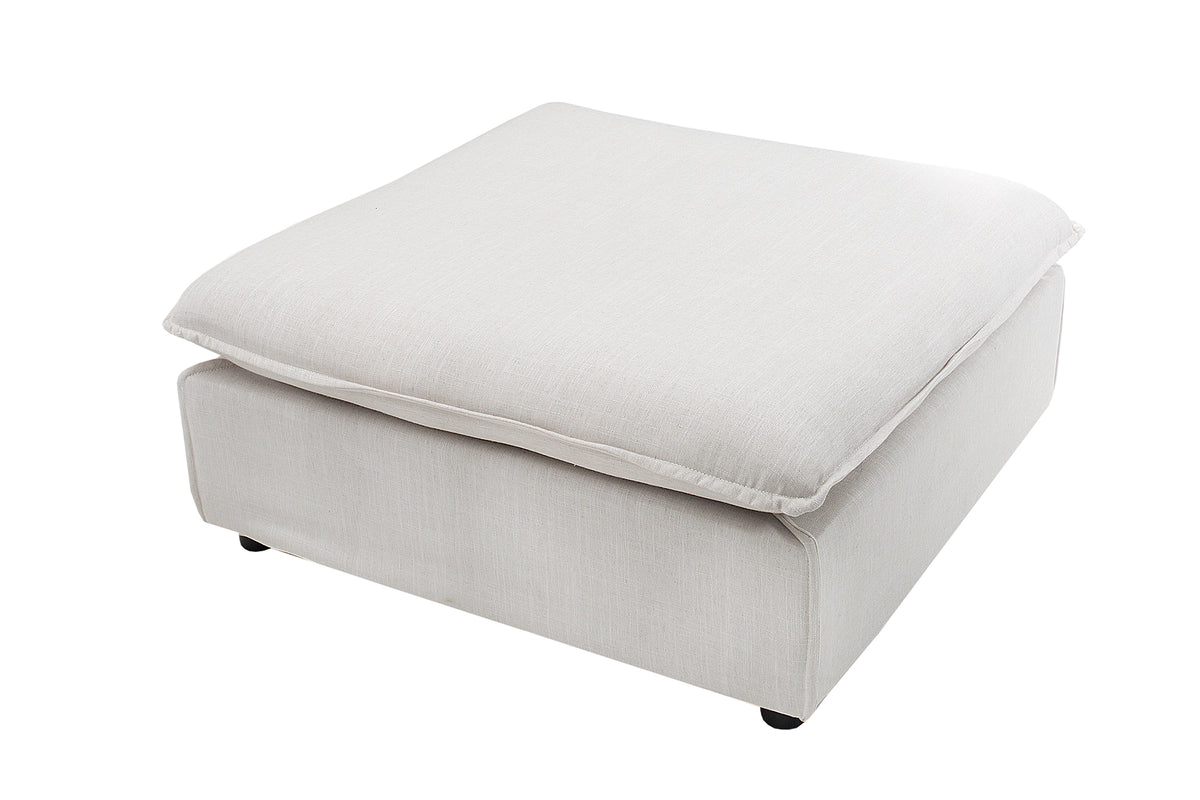 HEAVEN Großer Hussenhocker 100cm Leinenstoff