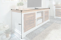 LONG Elegant TV lowboard ISLAND 160cm mango wood country house style