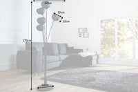Elegante Design Stehlampe MAGMA 170cm schwarz gold Stehleuchte