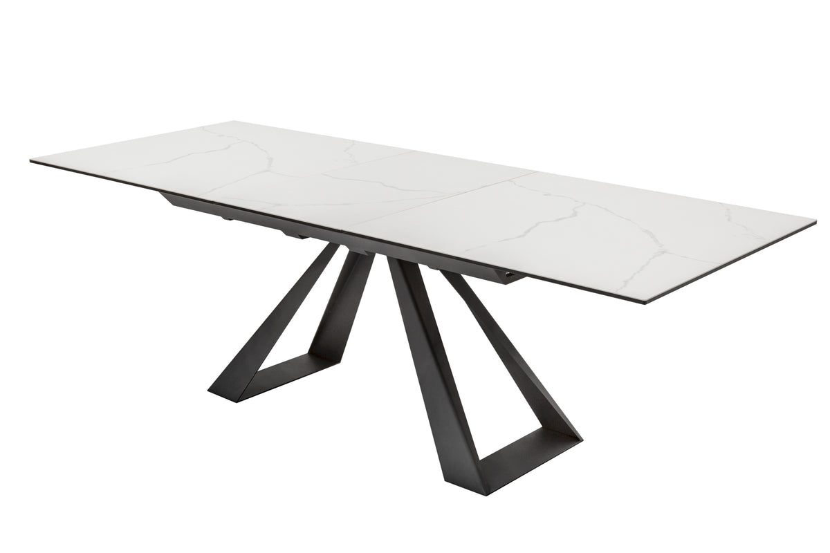 CONCORD Ausziehbarer Esstisch 180-230cm Marmor weiß Keramik made in Italy