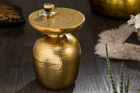 ORIENT handcrafted side table 36cm gold hammered design