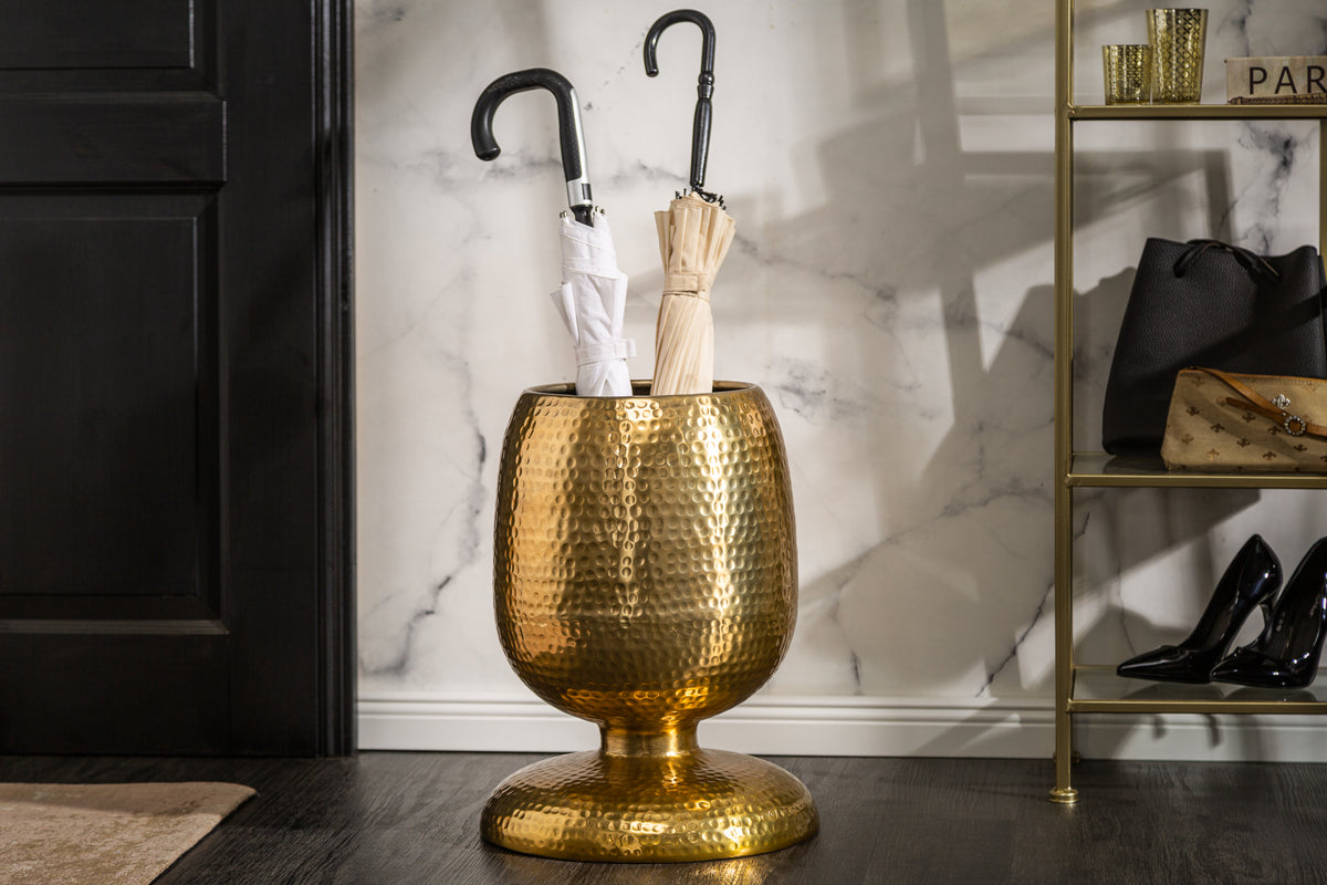 ORIENT handcrafted side table 36cm gold hammered design