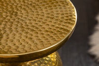 ORIENT handcrafted side table 36cm gold hammered design