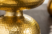 ORIENT handcrafted side table 36cm gold hammered design