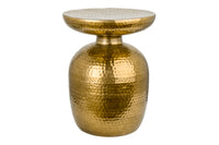 ORIENT handcrafted side table 36cm gold hammered design