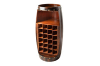 BODEGA Massives Weinregal 97cm coffee braun Pinie Fass-Bartisch für 24 Flaschen