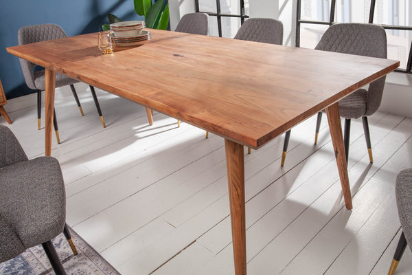 MYSTIC LIVING Massiver Esstisch 160cm Akazie natur Massivholz