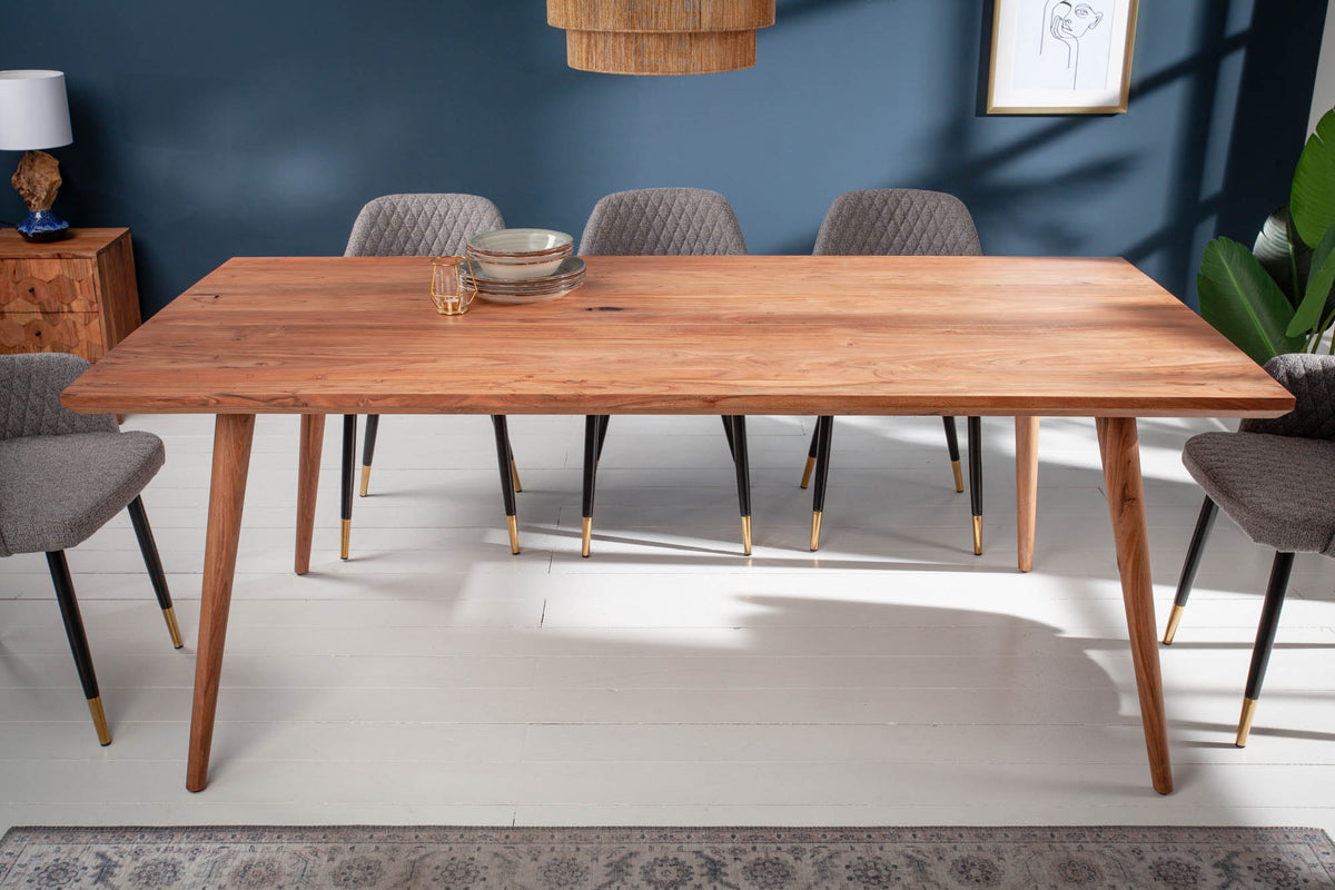 MYSTIC LIVING Massiver Esstisch 160cm Akazie natur Massivholz