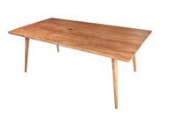 MYSTIC LIVING Massiver Esstisch 160cm Akazie natur Massivholz
