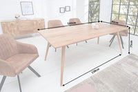 MYSTIC LIVING Massiver Esstisch 160cm Akazie natur Massivholz