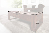 Massivholz Couchtisch MARKANT 100cm Sheesham mit Schublade Stauraum