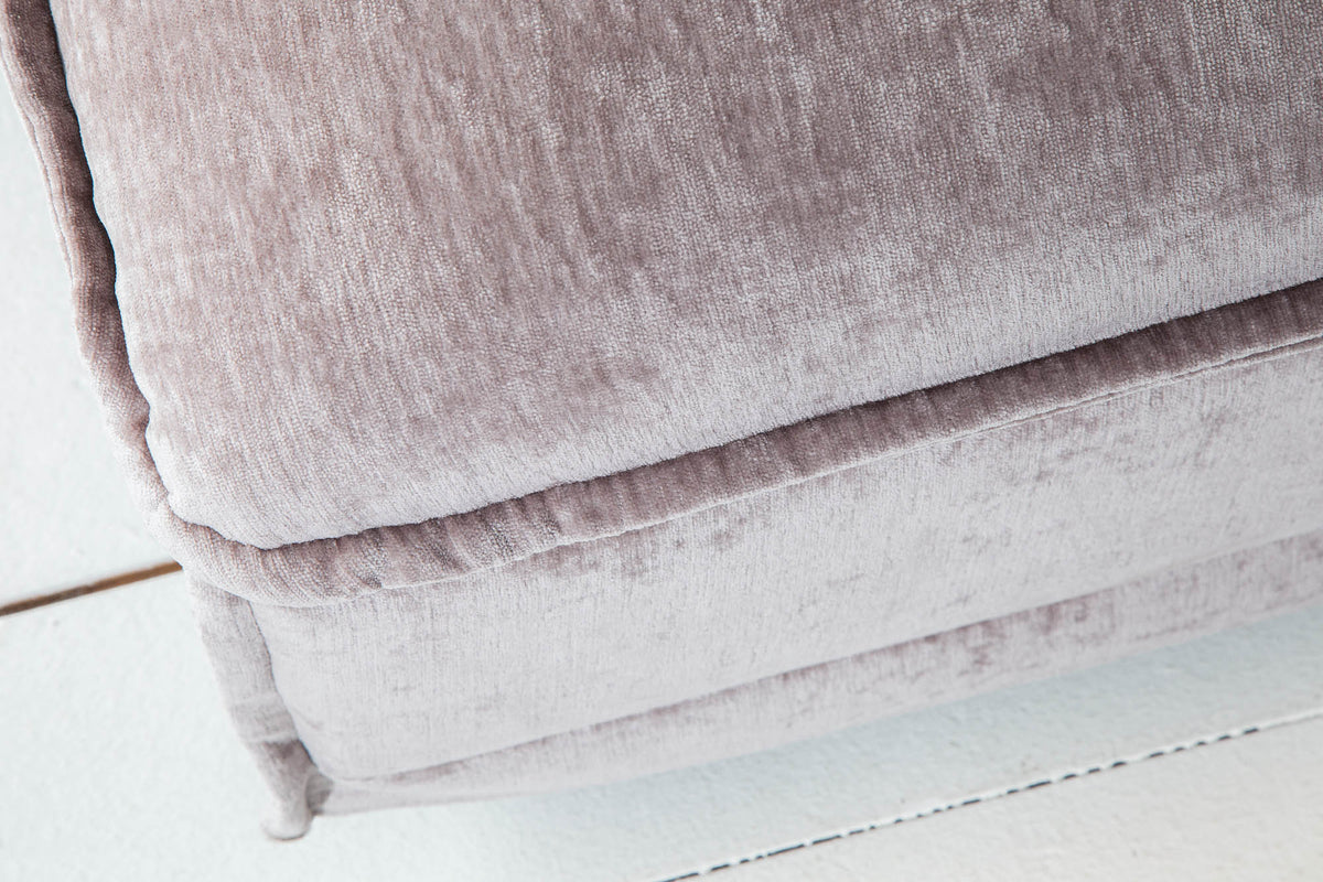 Großer Hussenhocker HEAVEN 100cm Samt Landhausstil