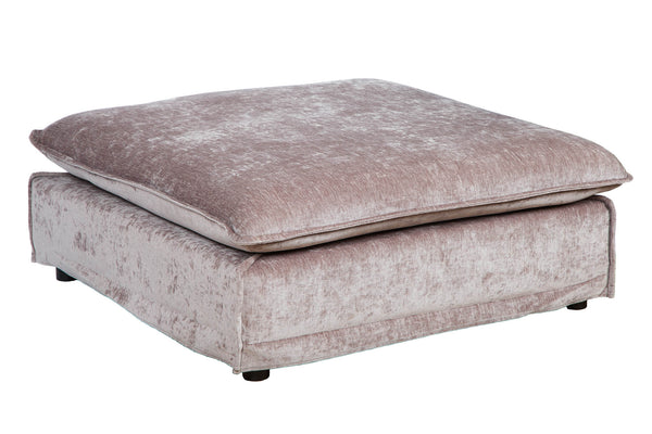 Großer Hussenhocker HEAVEN 100cm Samt Landhausstil