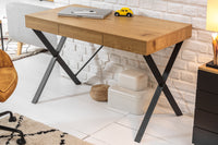 STUDIO Industrial Schreibtisch 110cm Eichenoptik mit Schublade