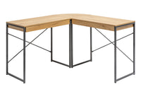 STUDIO Industrial corner desk 130cm oak look with drawers