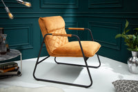 MUSTANG LOUNGER Retro lounge chair antique with decorative quilting