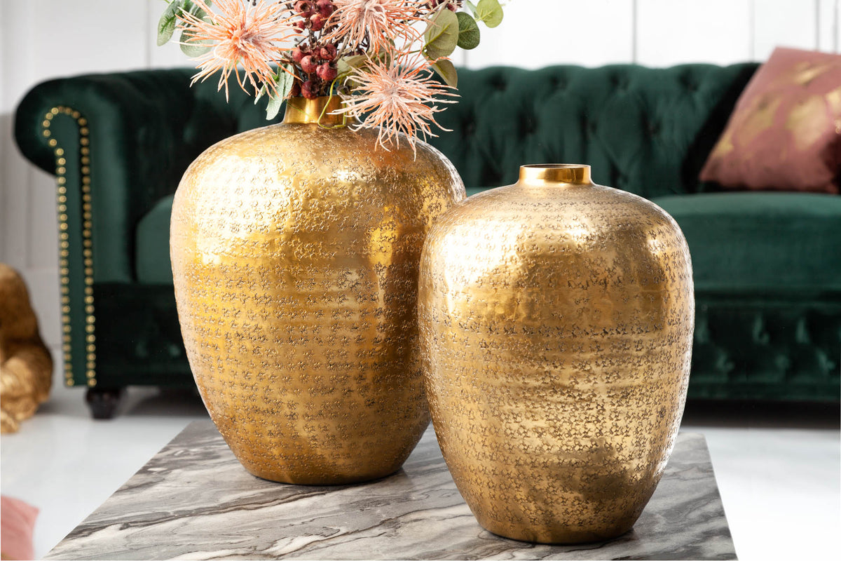 Elegantes Vasen 2er Set ORIENTAL 33cm in Handarbeit verziert