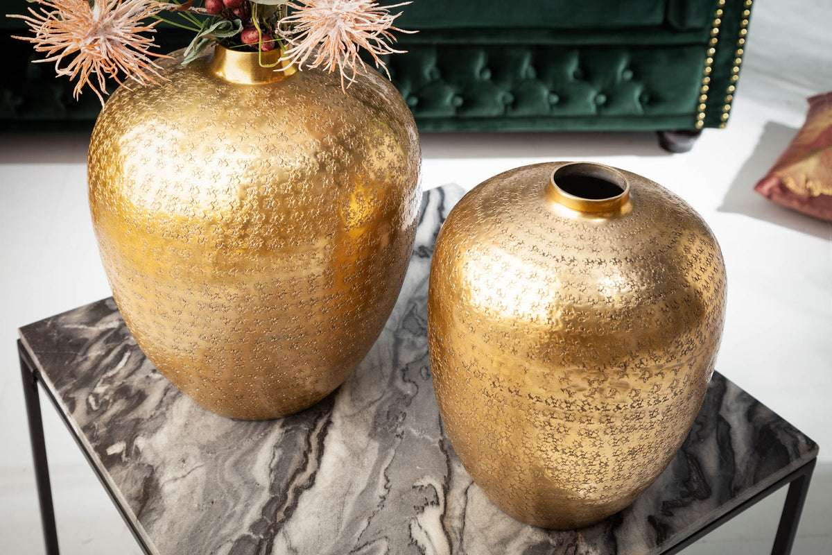 Elegantes Vasen 2er Set ORIENTAL 33cm in Handarbeit verziert