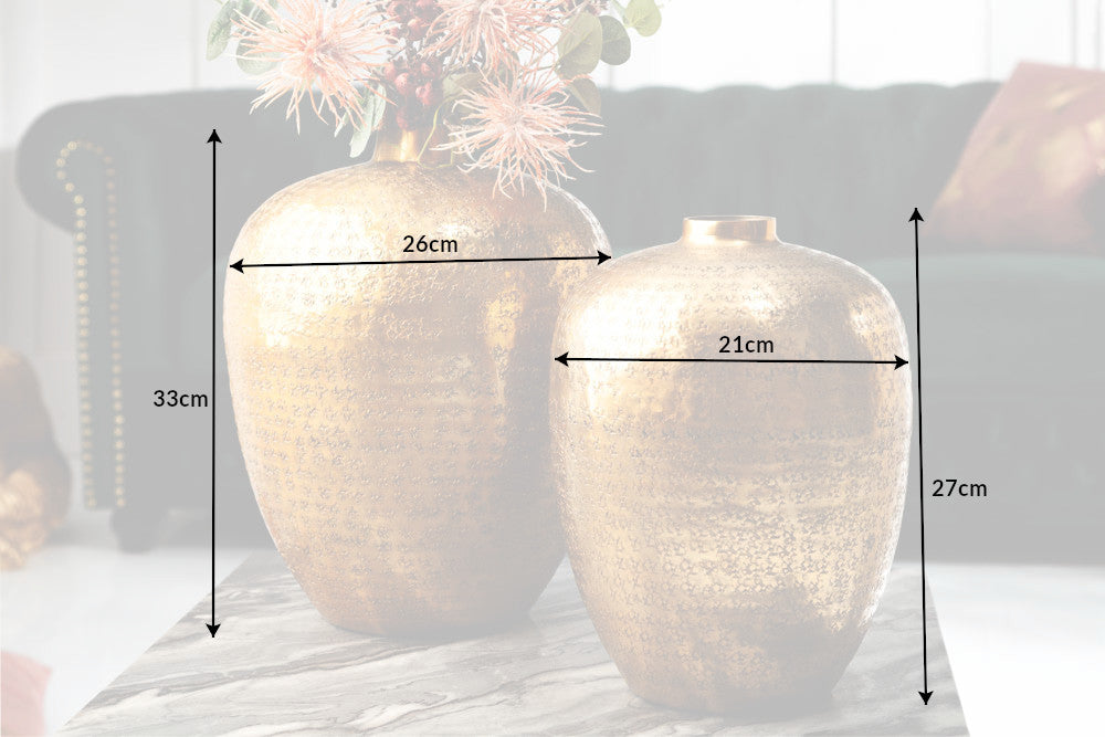 Elegantes Vasen 2er Set ORIENTAL 33cm in Handarbeit verziert