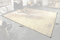 MODERN ART Vintage Baumwoll-Teppich XXL 350x240cm verwaschen Used Look